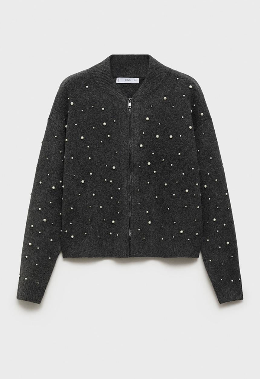 MANGO - Jacket perlon - light pastel gray