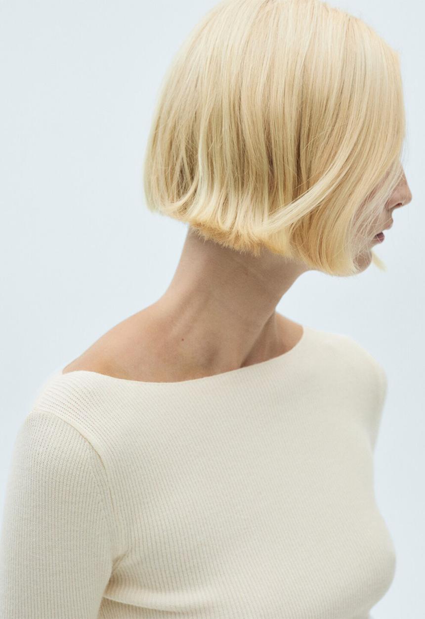 MANGO - Sweater Yate - Light Beige
