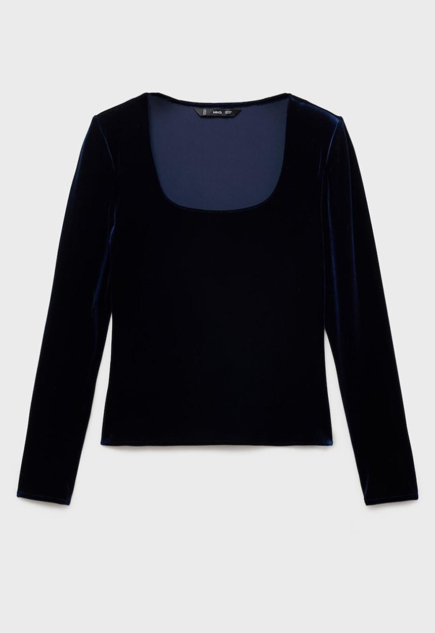 MANGO - T-Shirt Xsouffle - Dark Blue