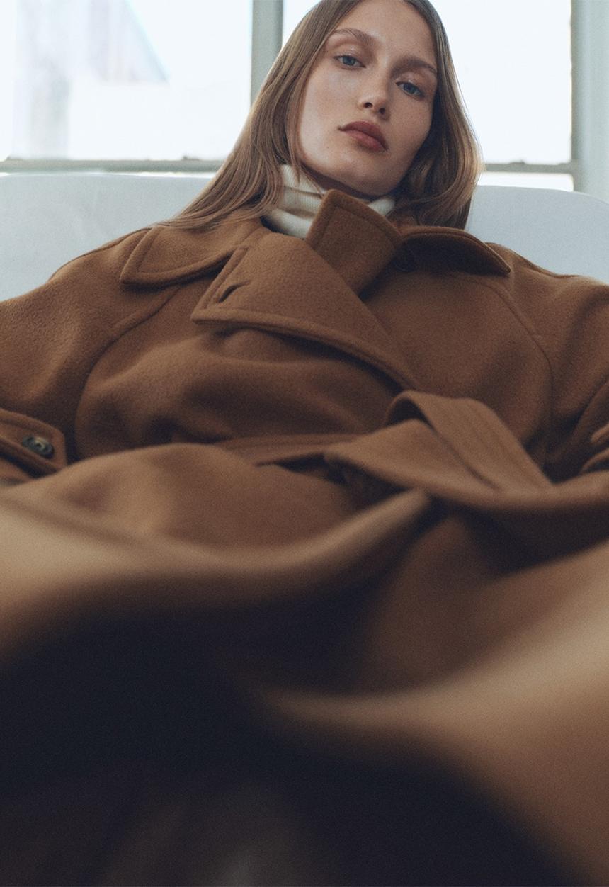 MANGO - Coat Bebrown - Brown