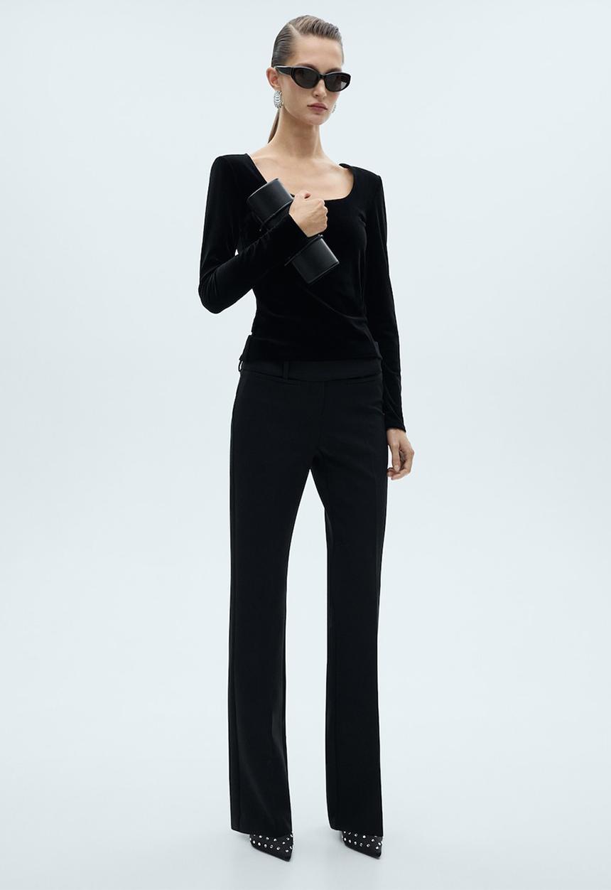 MANGO - T-Shirt Xsouffle - Black