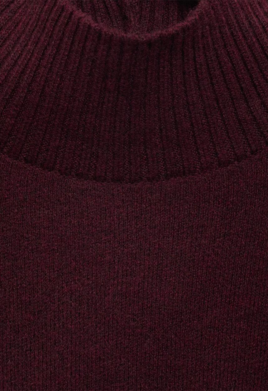 MANGO - Plus Sweater Arandano - Dark Red
