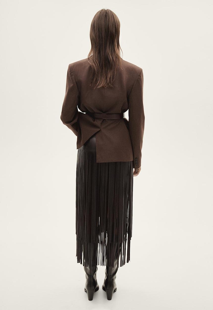 MANGO - Skirt Lea - Brown
