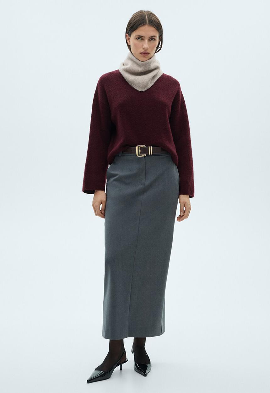 MANGO - Sweater Arandano - Dark Red