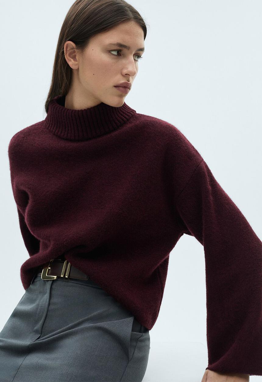 MANGO - Sweater Arandano - Dark Red