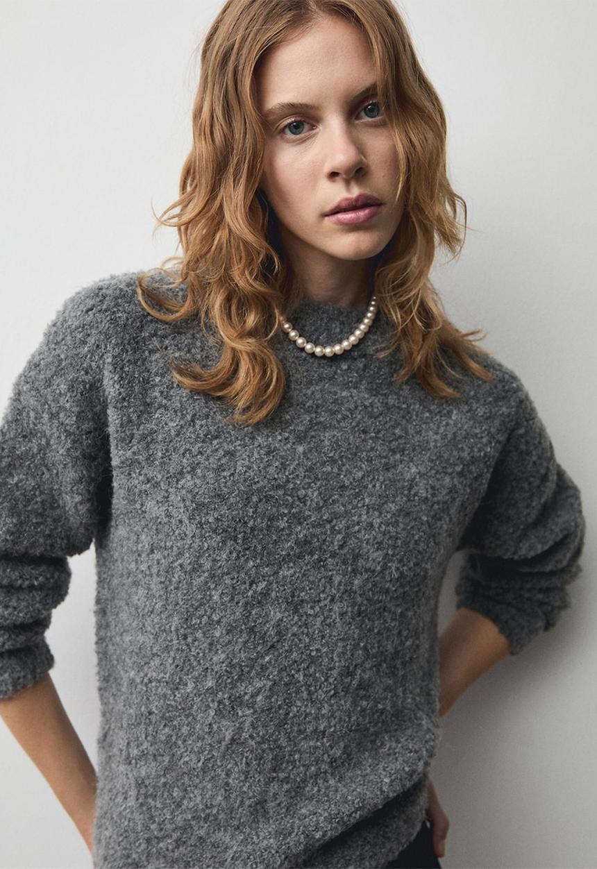 MANGO - Sweater pumi - charcoal
