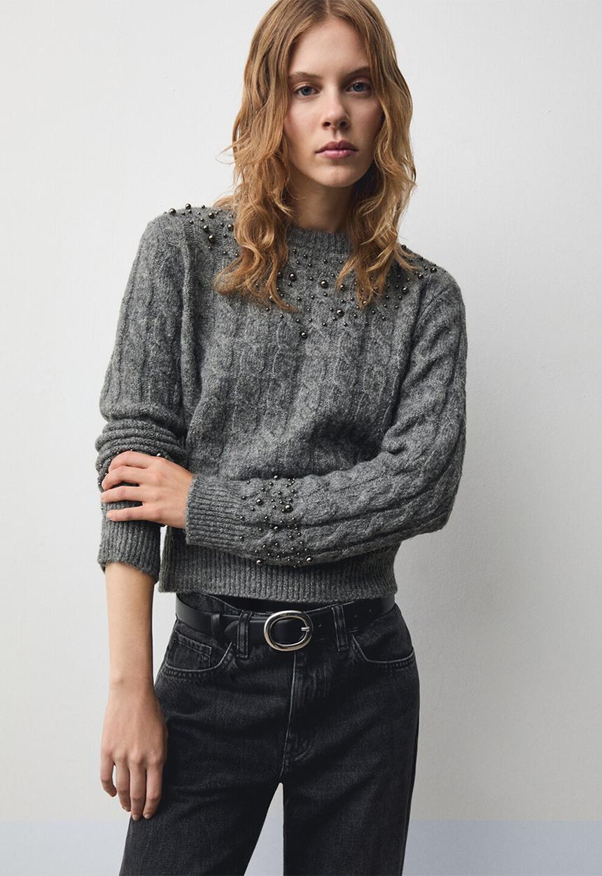 MANGO - Sweater Boule - Gray