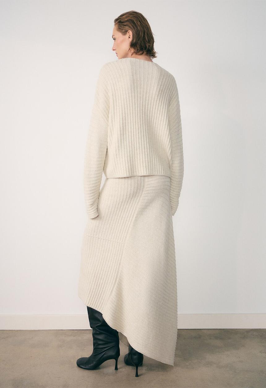 MANGO - Skirt Granado - Light Beige