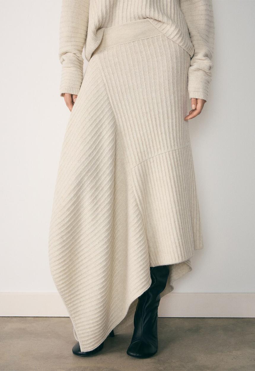 MANGO - Skirt Granado - Light Beige