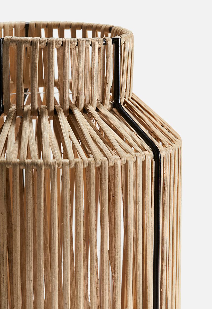 H&M - Rattan candle lantern - beige