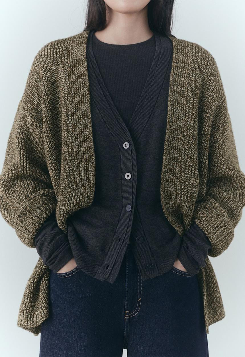 MANGO - Cardigan Abraham - Green