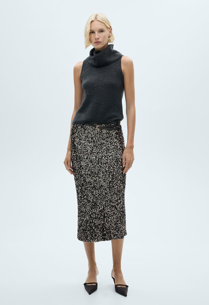 MANGO - Skirt Xjavi - Charcoal