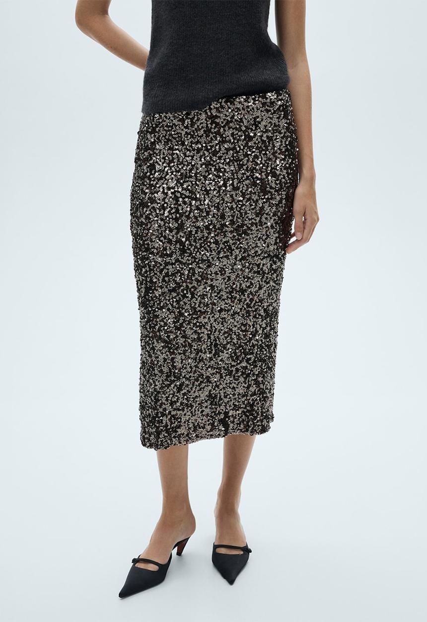 MANGO - Skirt Xjavi - Charcoal