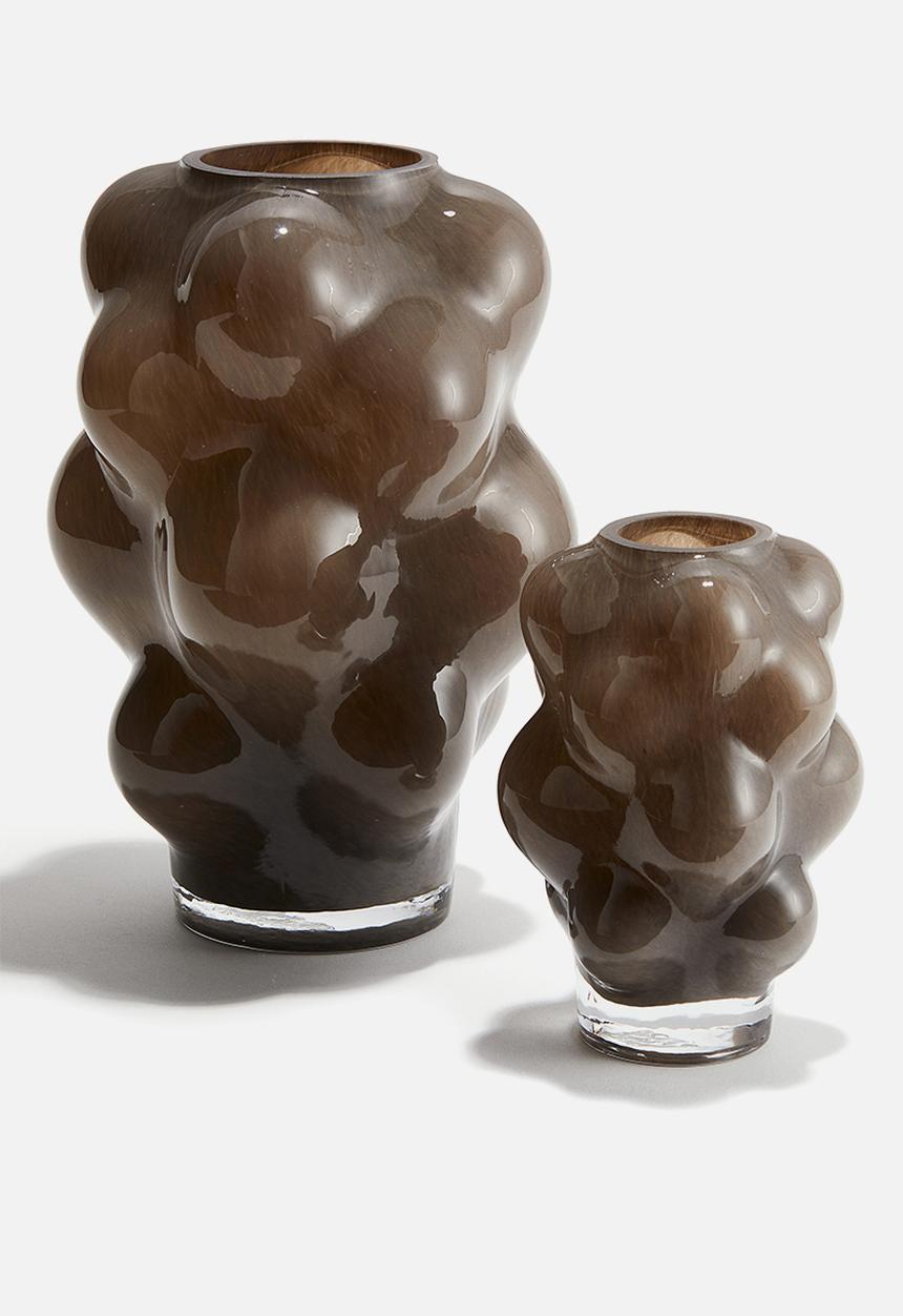 H&M - Bubbled glass vase - brown