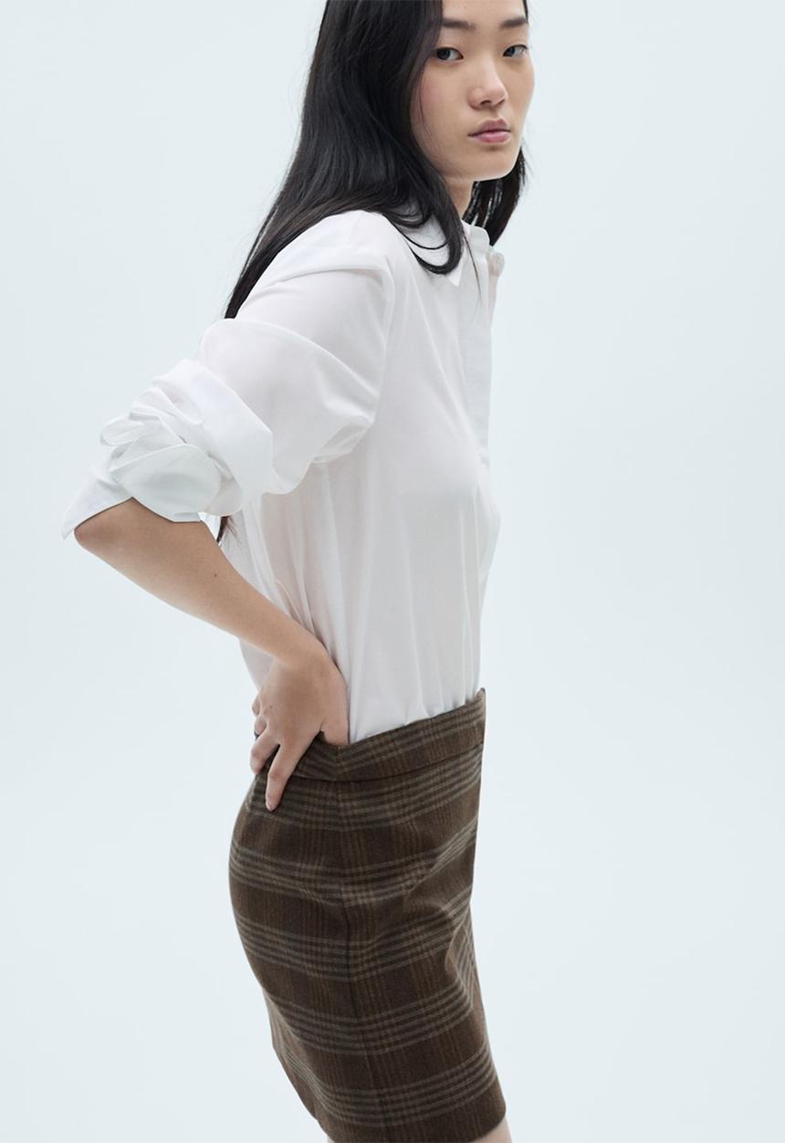 MANGO - Dress Combi -  White