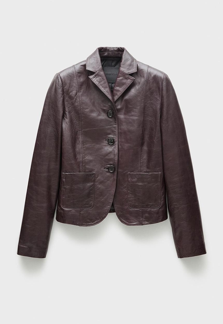 MANGO - Blazer Malbec -  Dark Red