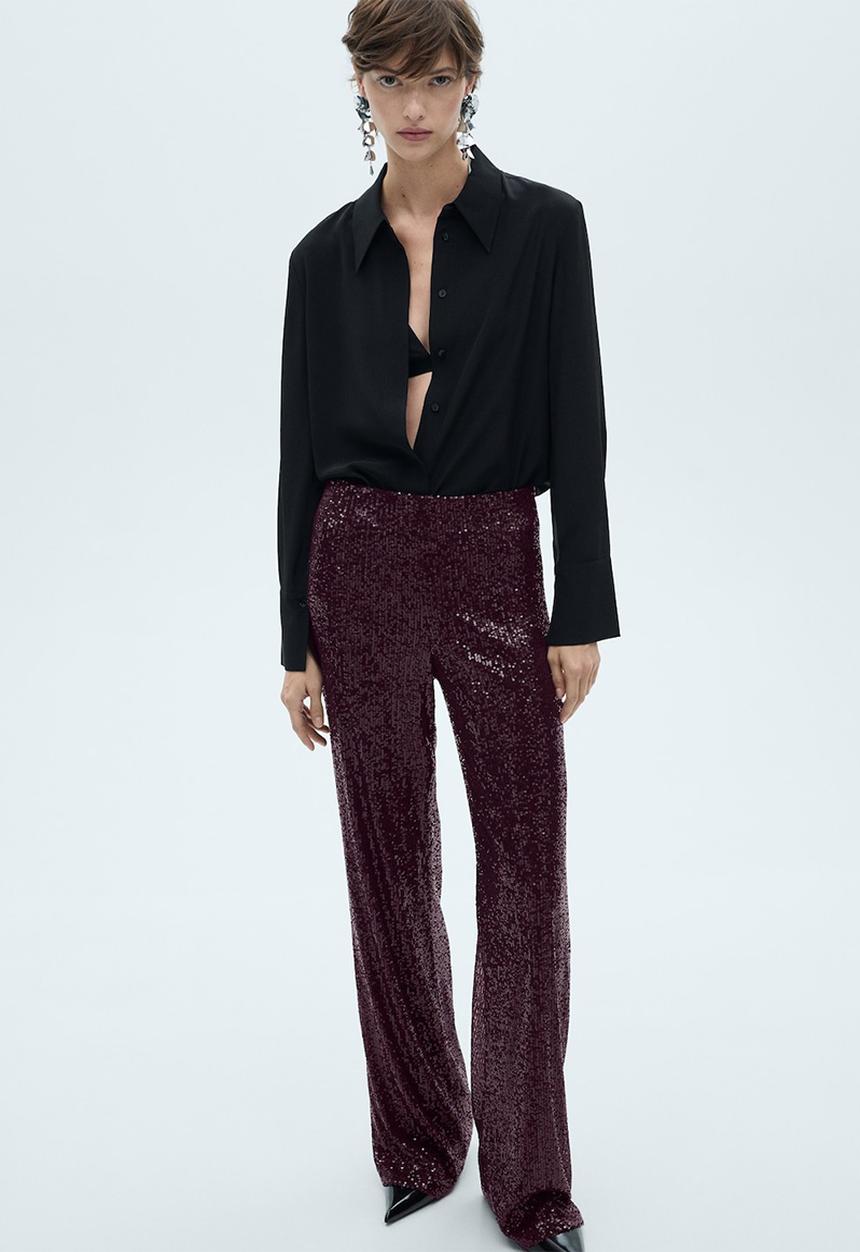 MANGO - Trousers Xjupiter - Dark Red