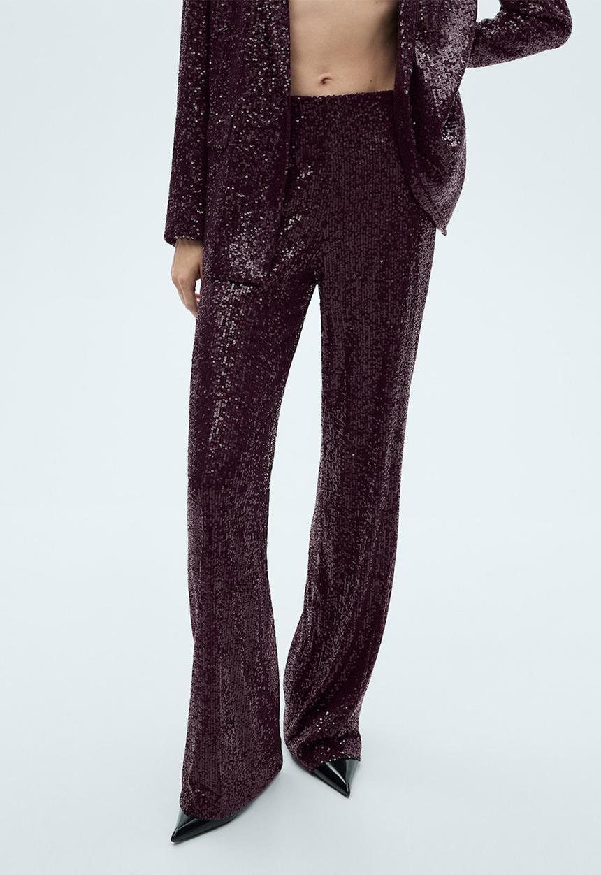 MANGO - Trousers Xjupiter - Dark Red