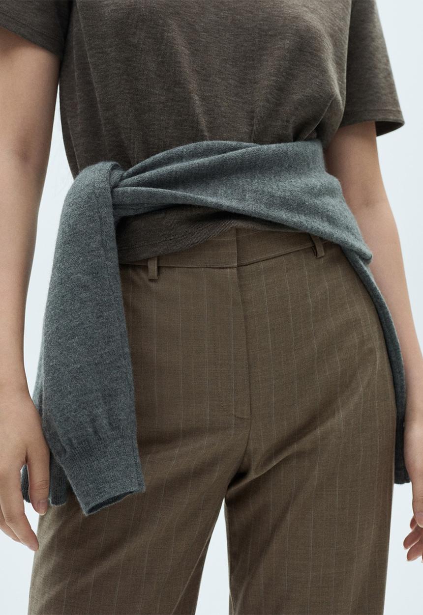 MANGO - Trousers Irish -  Light Beige