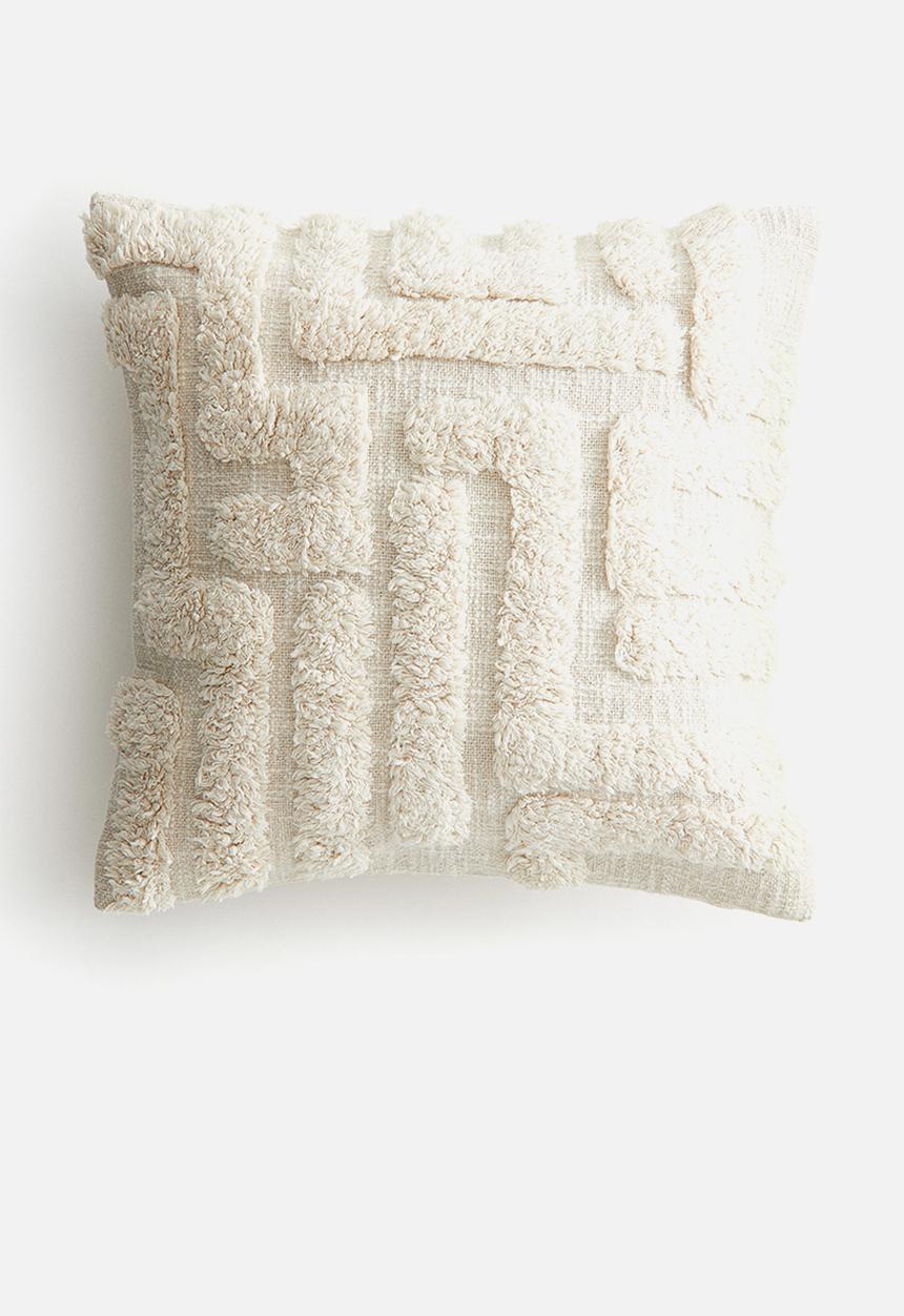 H&M - Tufted cushion cover - light beige 