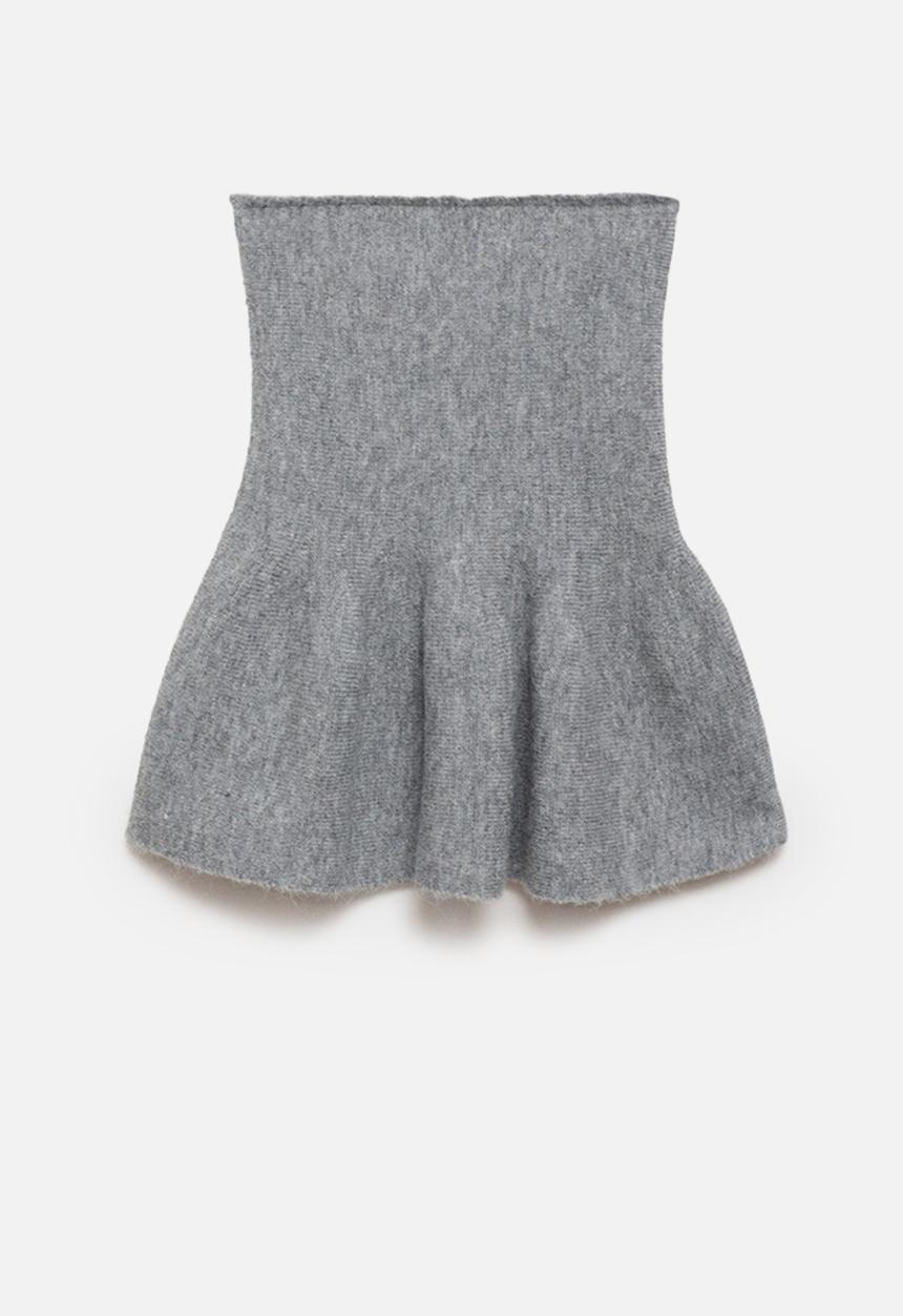 MANGO - Top Jabot - Gray