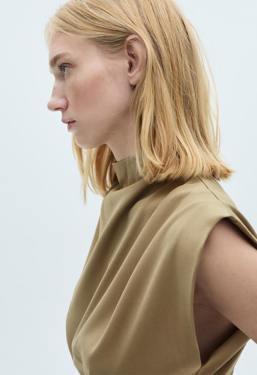 MANGO - Blouse Angela - Beige