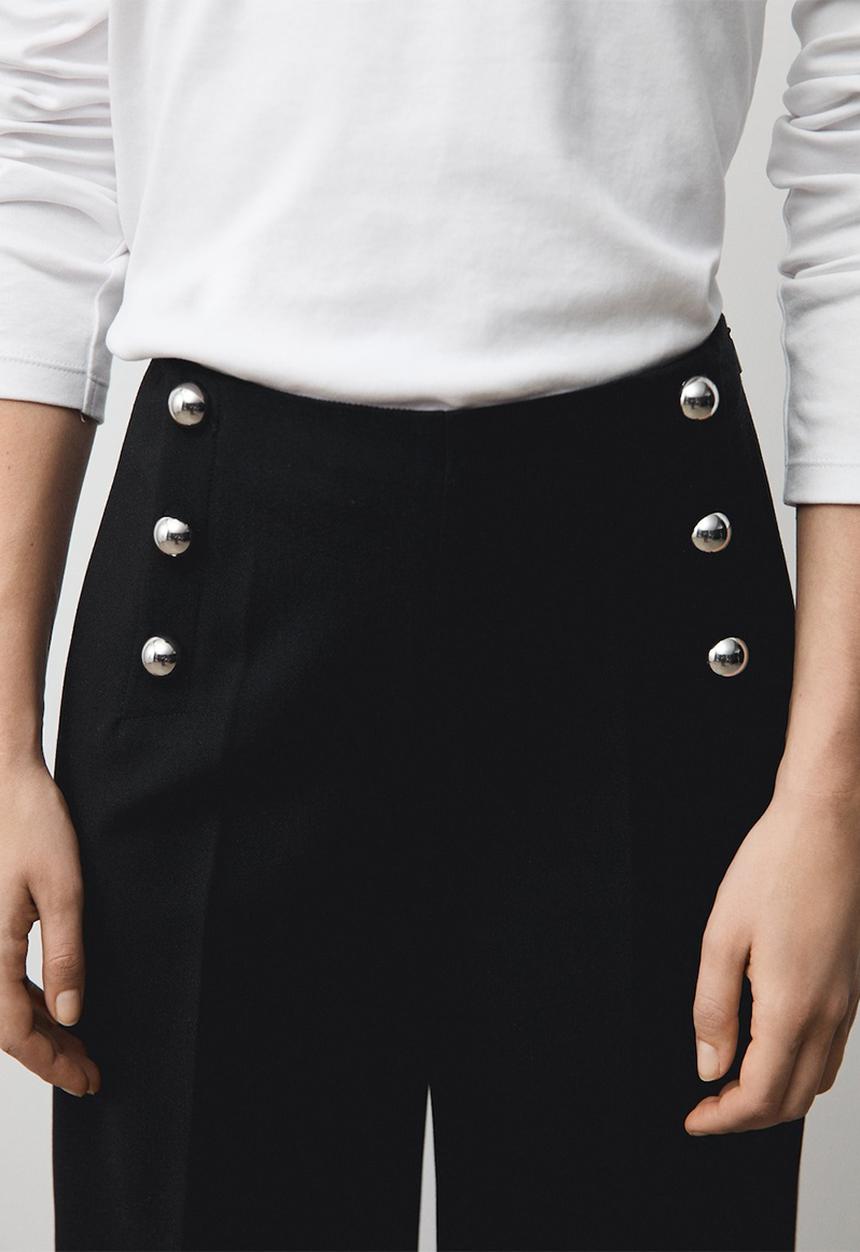 MANGO - Trousers Baguette - Black