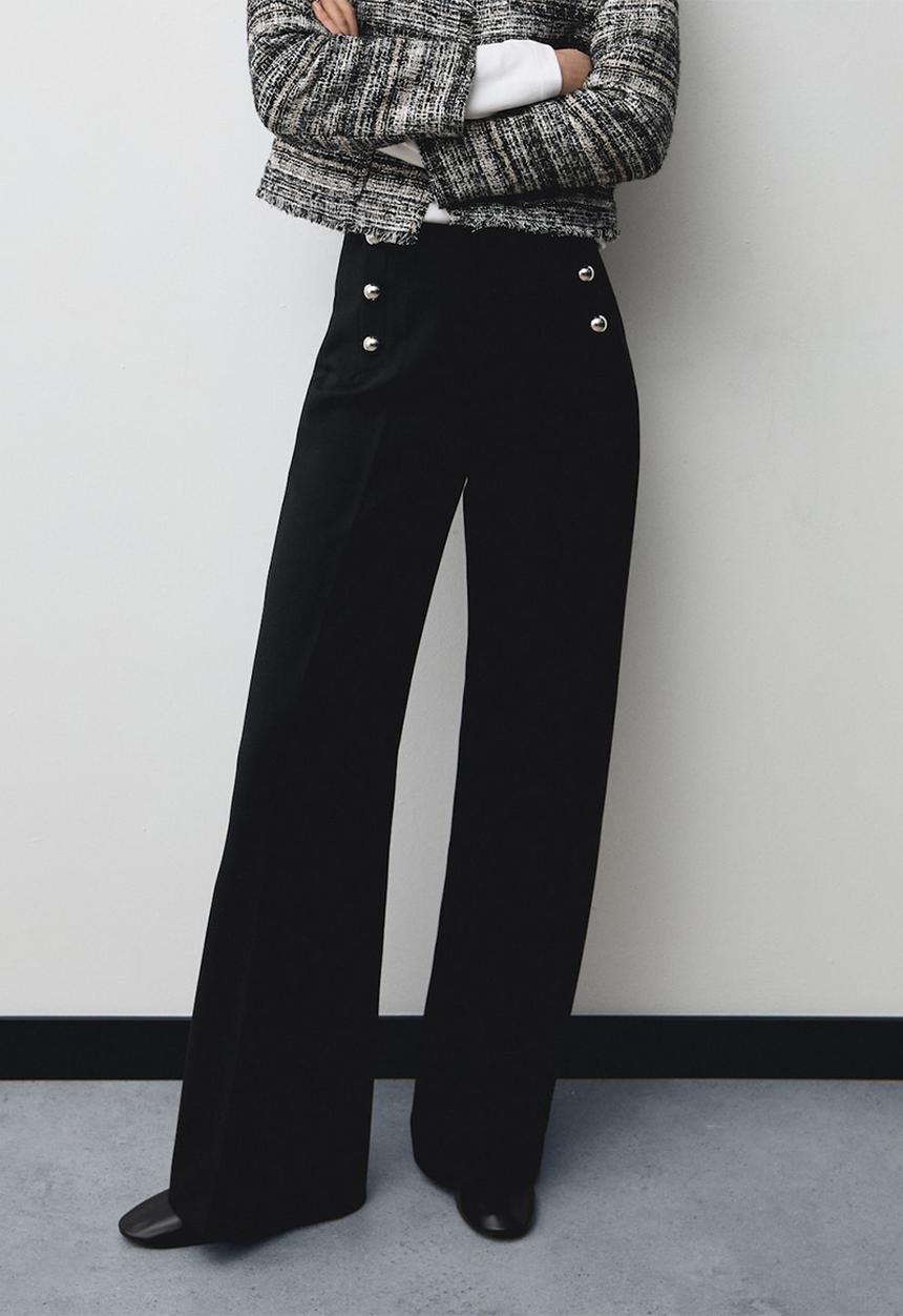 MANGO - Trousers Baguette - Black