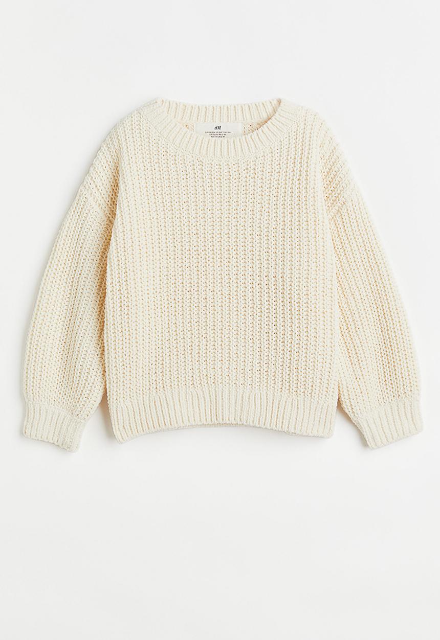 H&M - Knitted chenille jumper - light beige