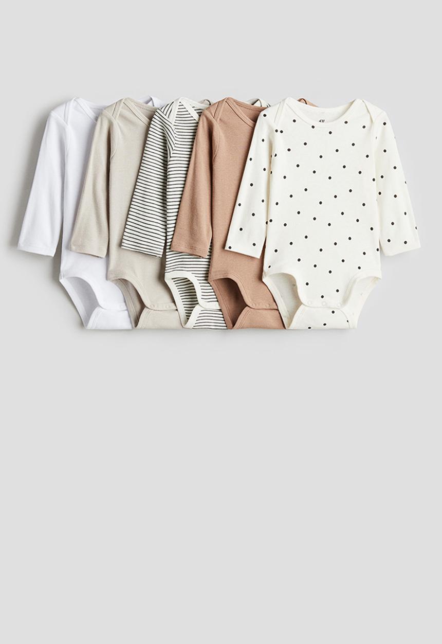 H&M - 5-Pack long-sleeved bodysuits - multi 