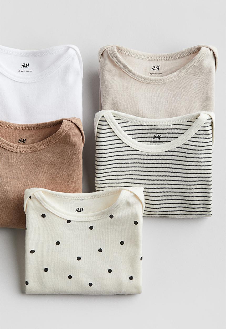 H&M - 5-Pack long-sleeved bodysuits - multi 
