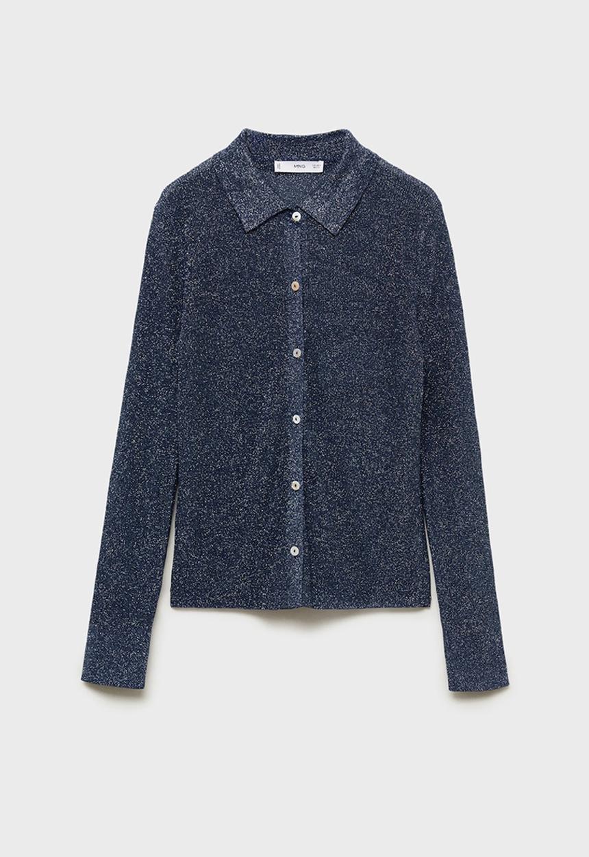 MANGO - Cardigan Kling - Dark Blue