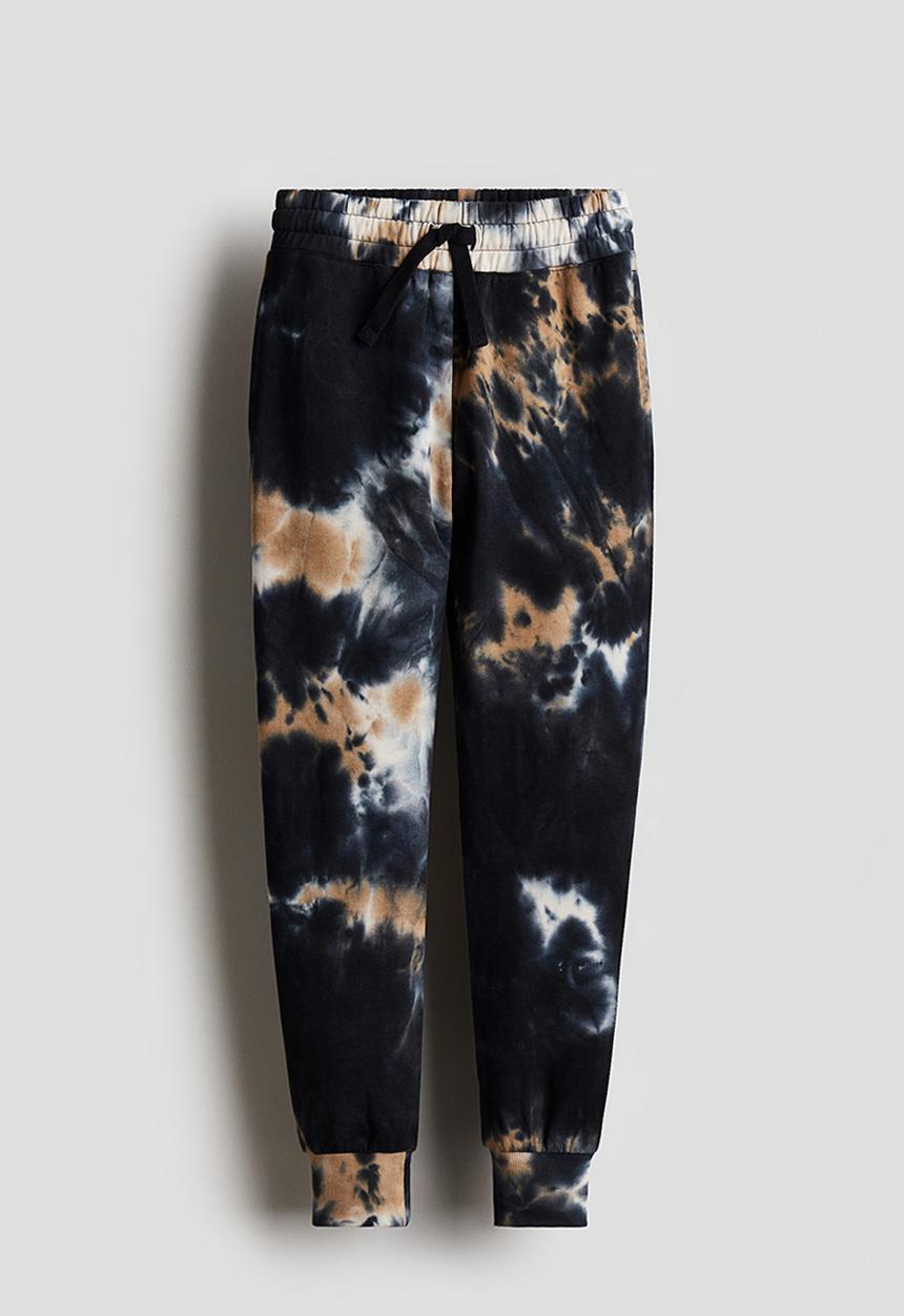 H&M - Patterned joggers - dark blue tie-dye