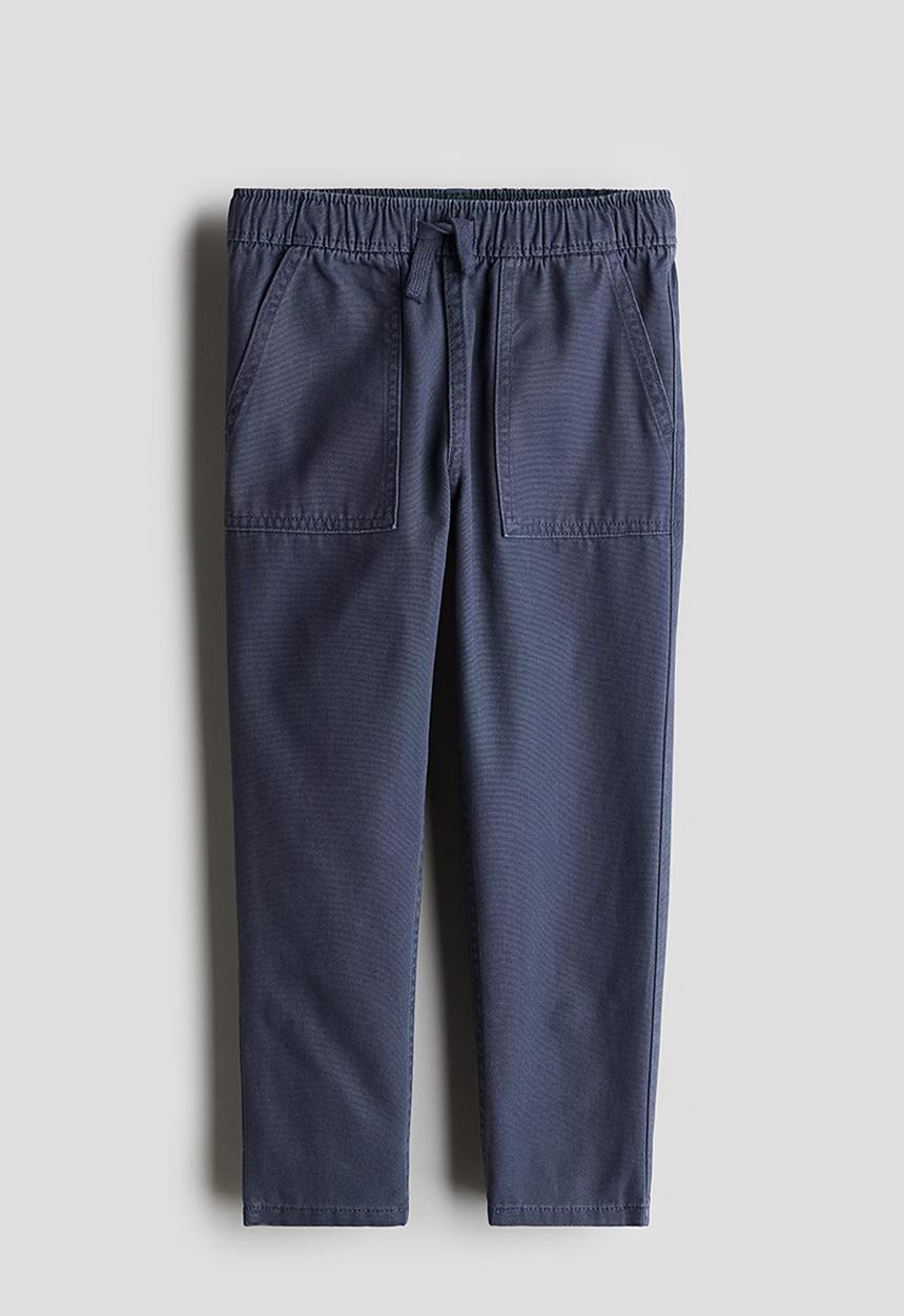 H&M - Cotton canvas joggers - dark blue