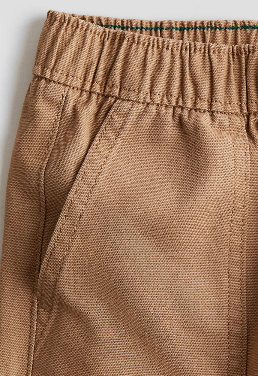 H&M - Cotton canvas joggers - beige