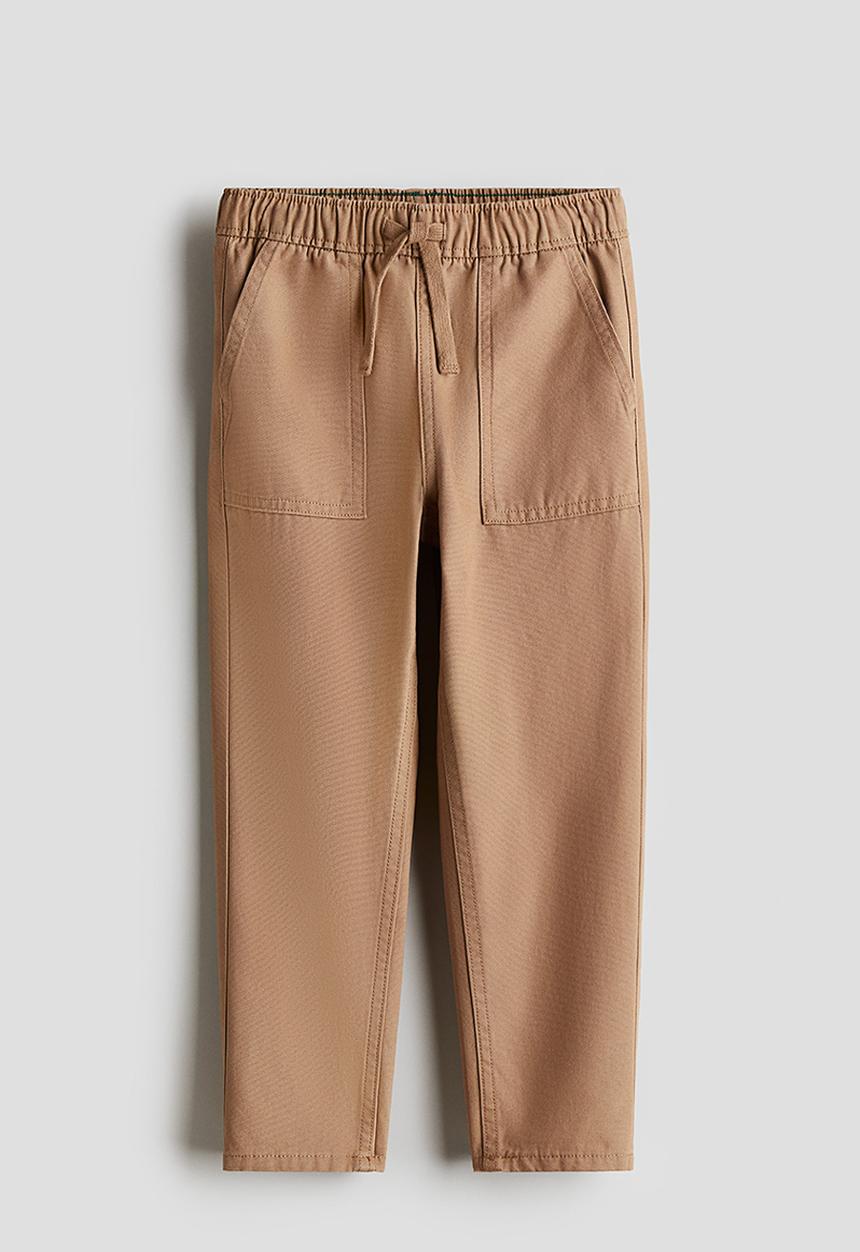 H&M - Cotton canvas joggers - beige