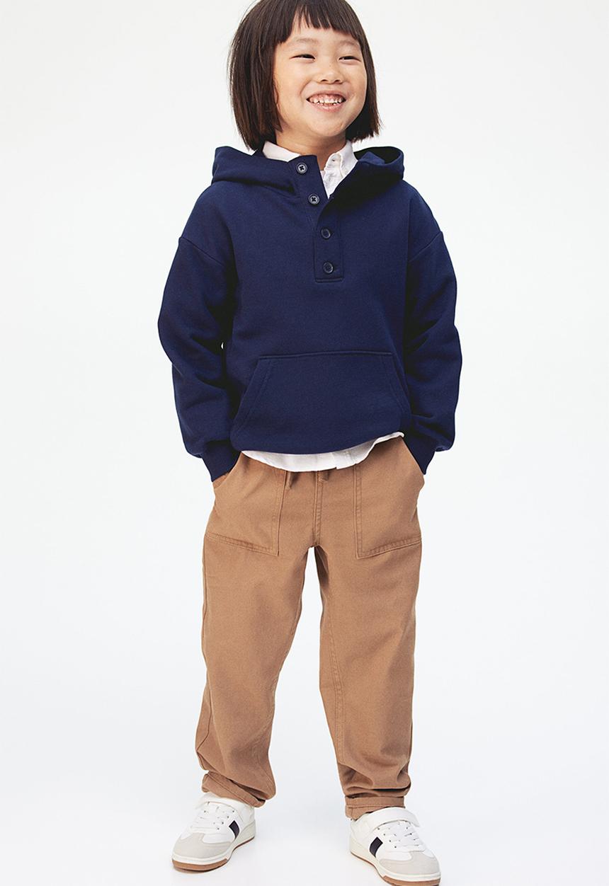 H&M - Cotton canvas joggers - beige