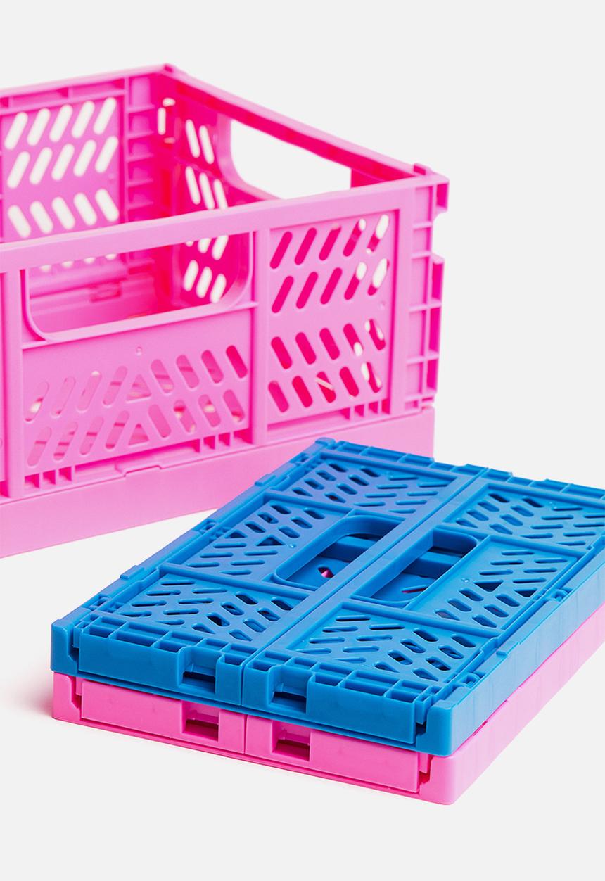 H&M - Foldable storage crate - bright blue