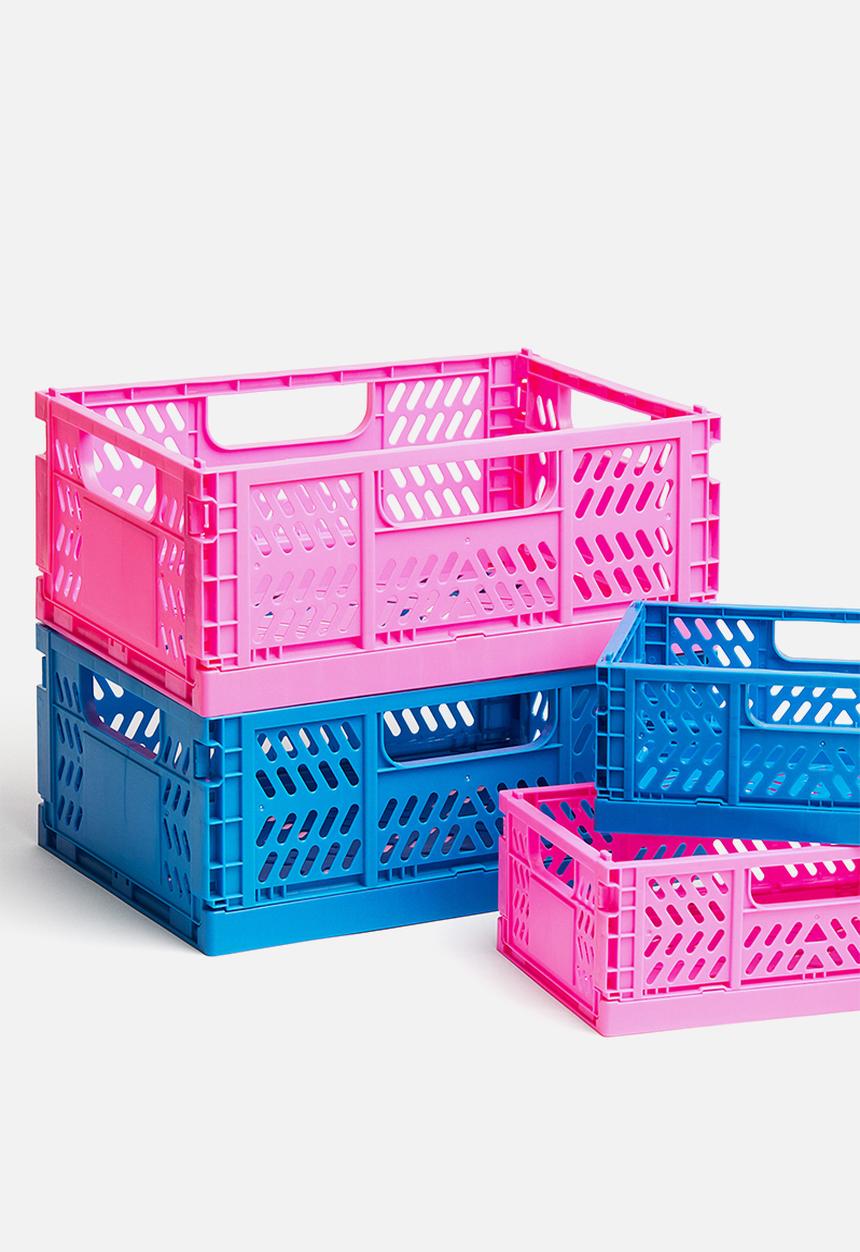 H&M - Foldable storage crate - bright blue
