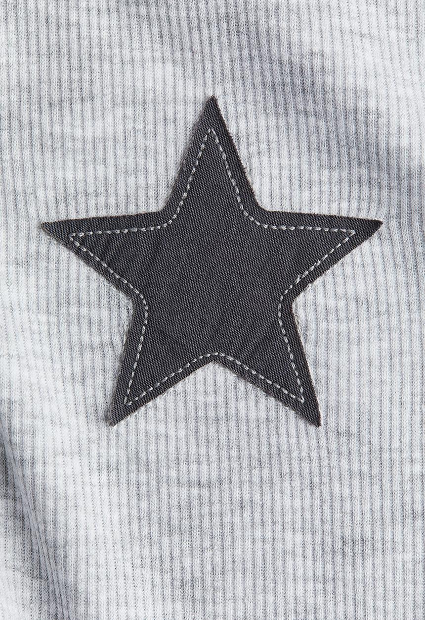 H&M - Printed raglan-sleeved dress - grey & star