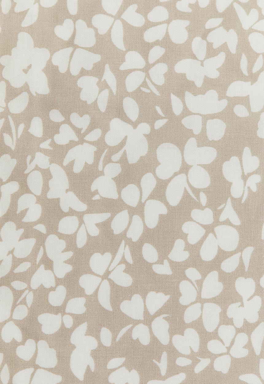 H&M - Patterned cotton fitted sheet - beige floral