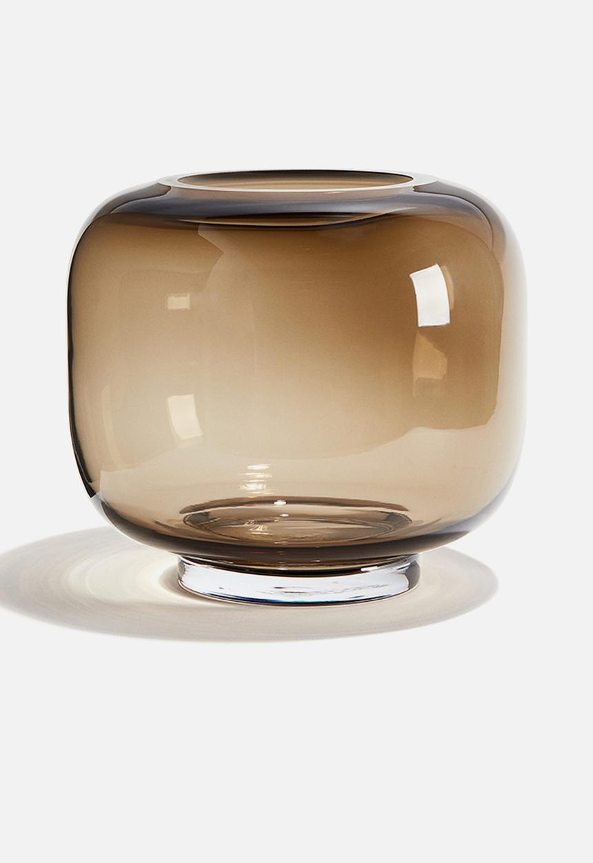 H&M - Coloured glass vase - brown