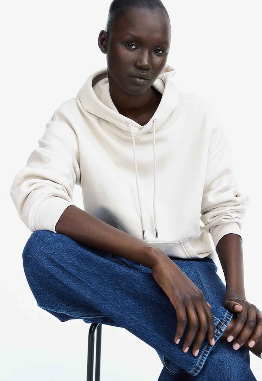 H&M - Hooded top - light beige