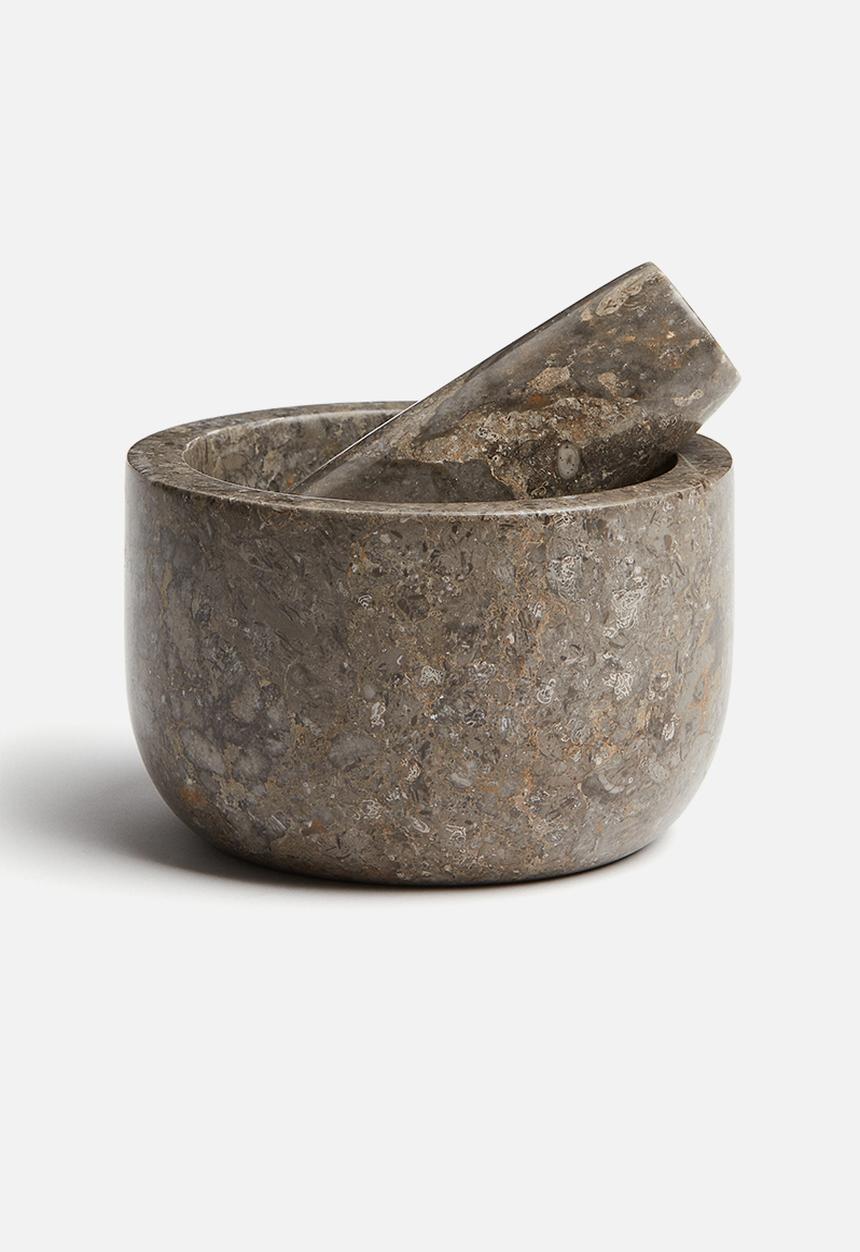 H&M - Marble mortar and pestle - grey