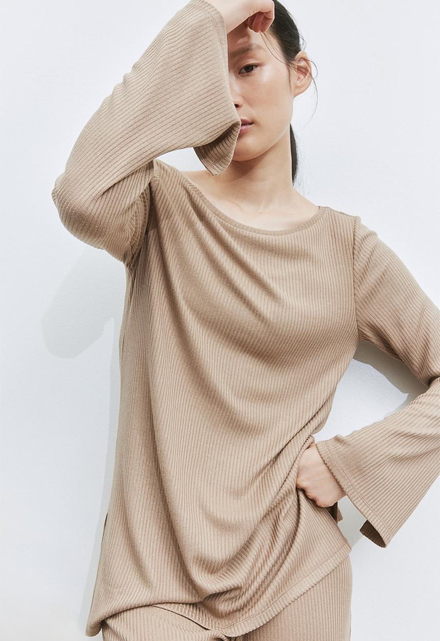 H&M - Boat-neck jumper - beige