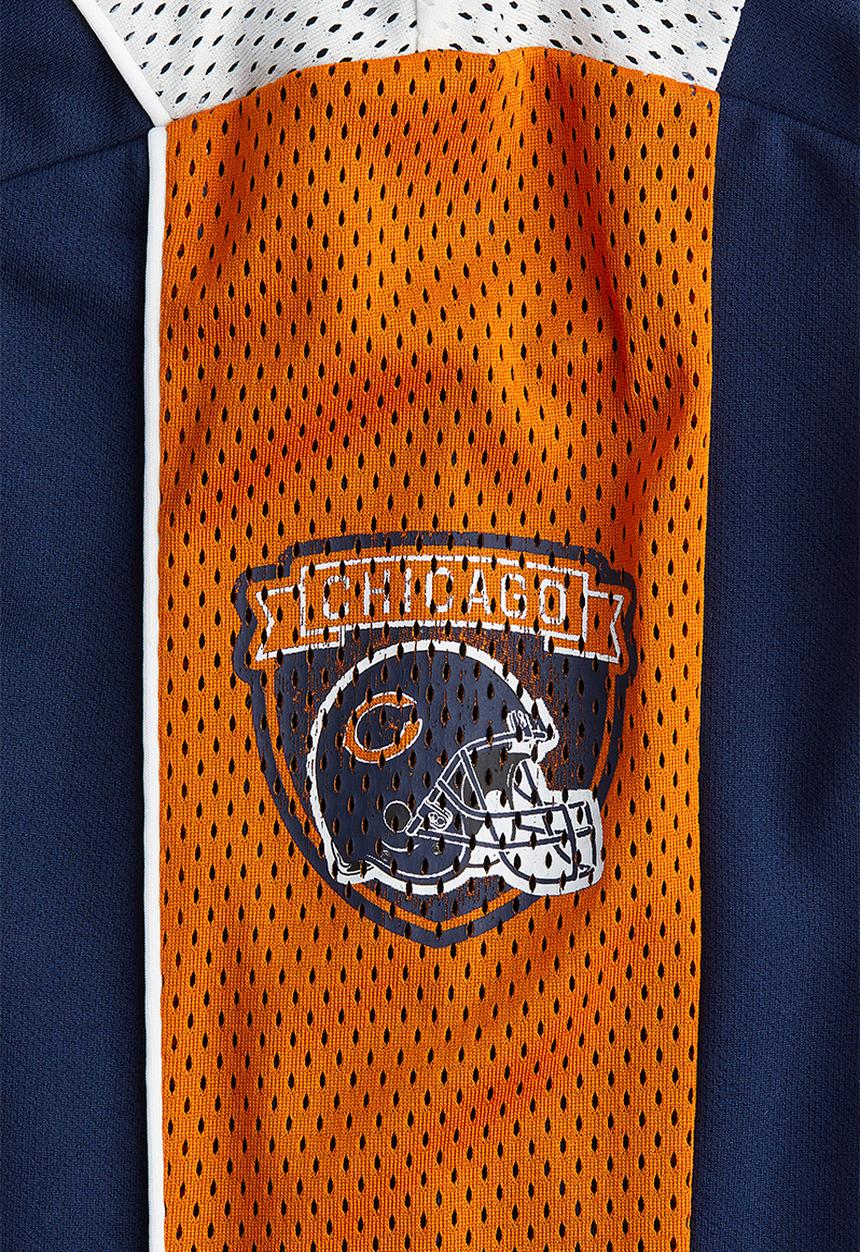 H&M - Printed mesh top - navy blue & nfl