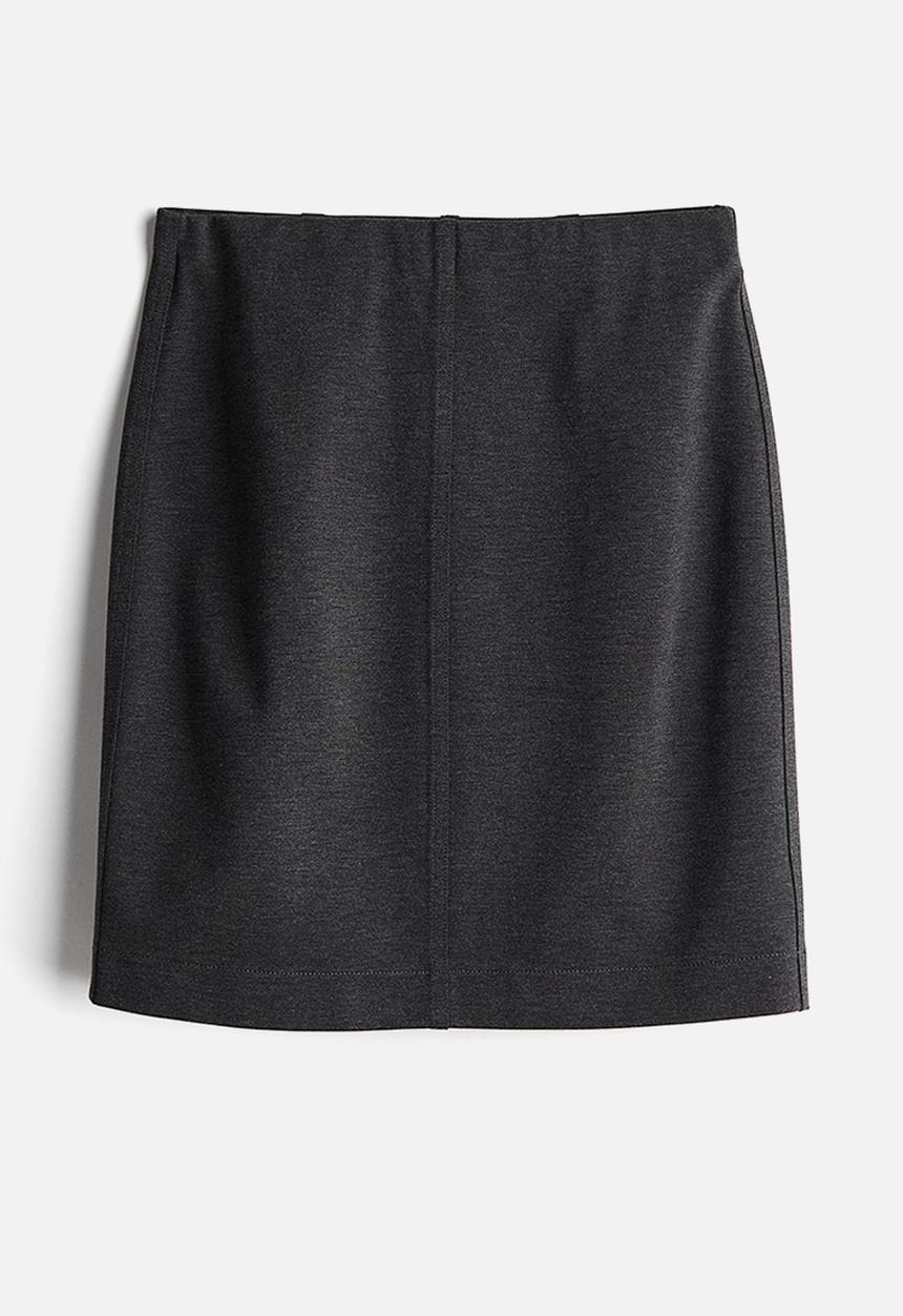 H&M - Short pencil skirt - dark grey marl