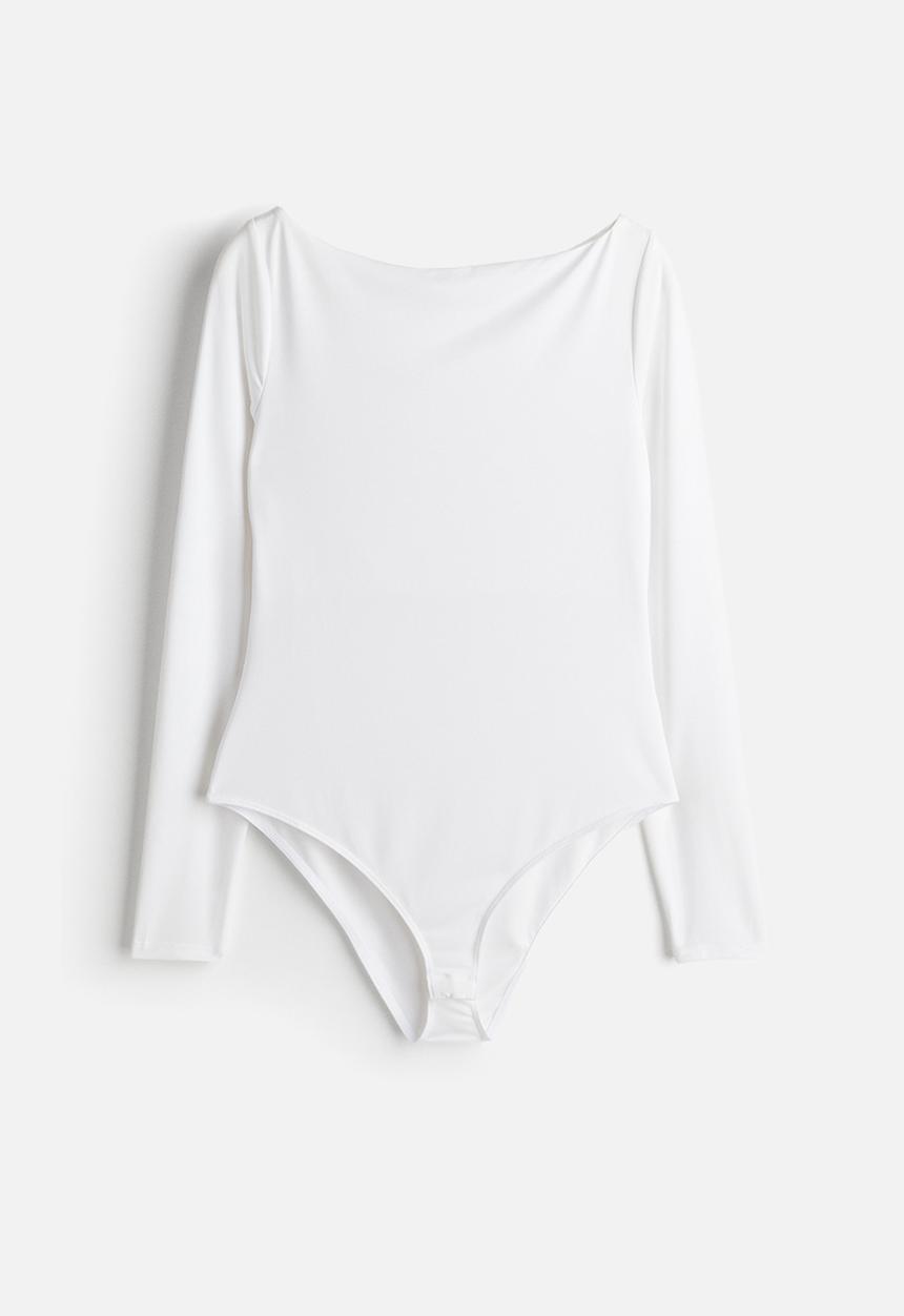 H&M - Boat-neck body - white