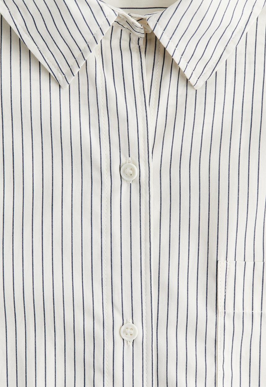 H&M - Oversized cotton shirt - white,multi