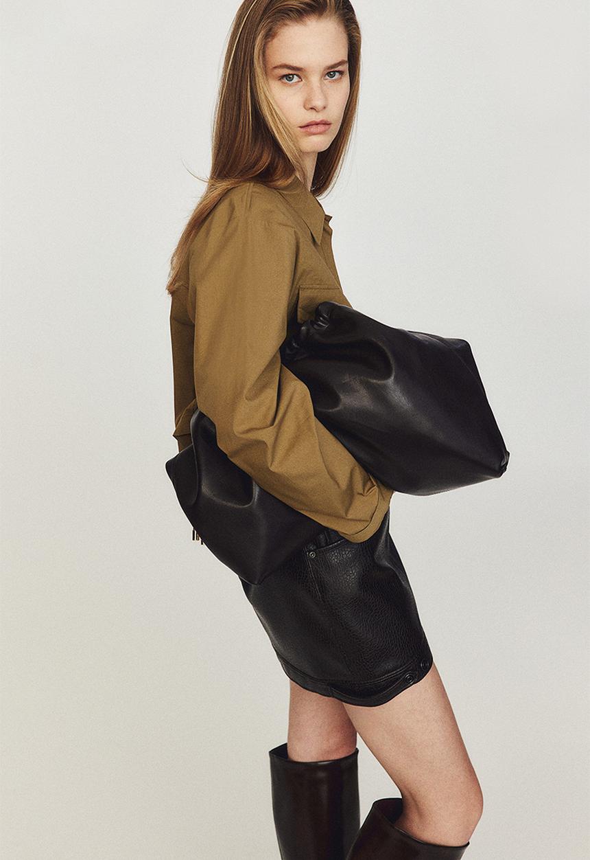 H&M - Cropped cargo shirt - beige